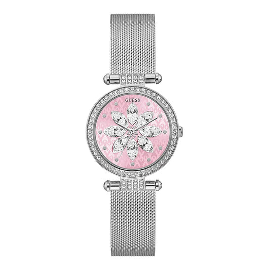 guess-damen-uhr-mit-pinkem-zifferblatt-and-glitzer-markenuhren-jlr-design-1 - JLR Design