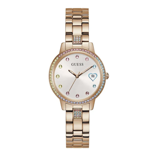 guess-damenarmbanduhr-three-of-hearts-rosegold-mit-steinen-markenuhren-jlr-design-1 - JLR Design