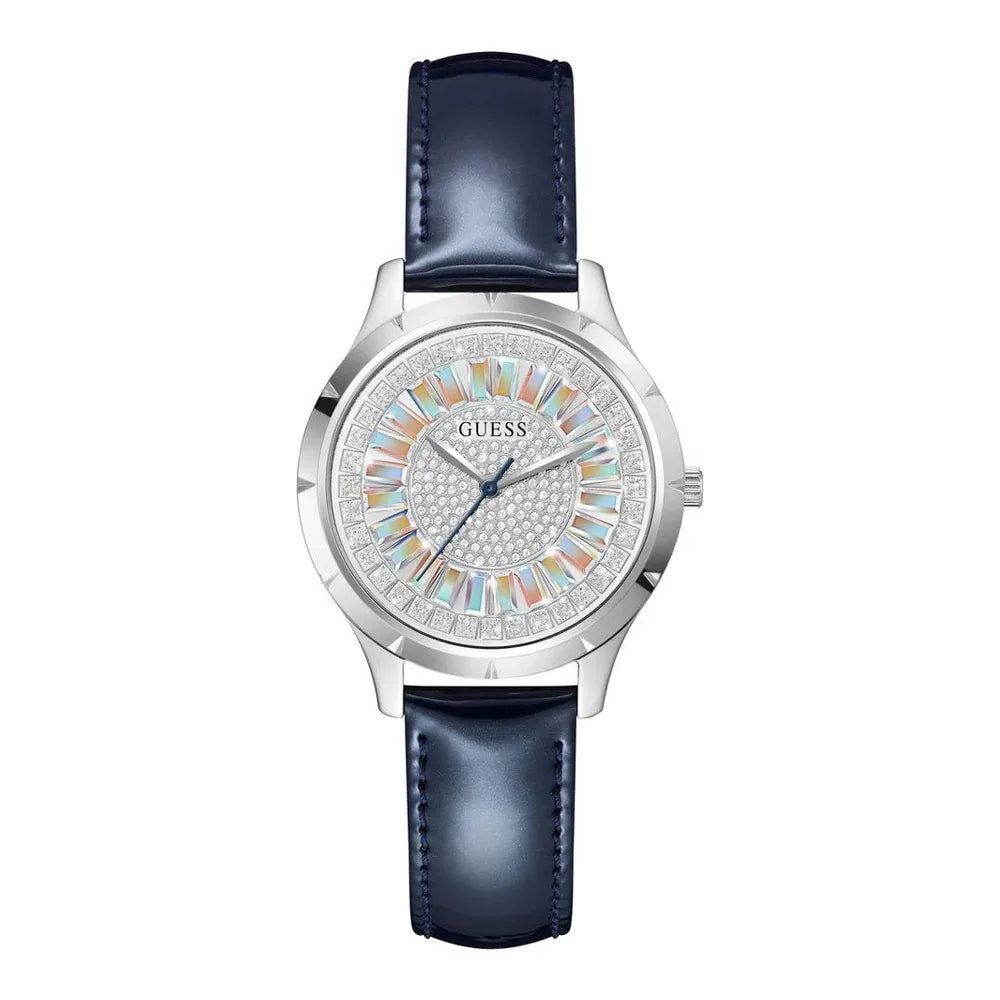 guess-damenuhr-glamour-gw0299l1-blaues-leder-markenuhren-jlr-design-1 - JLR Design