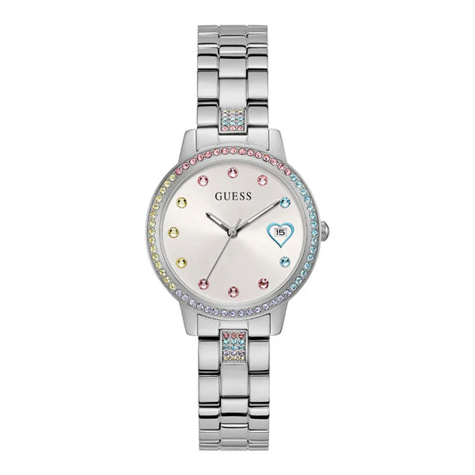 guess-damenuhr-three-of-hearts-or-silber-and-steine-markenuhren-jlr-design-1 - JLR Design