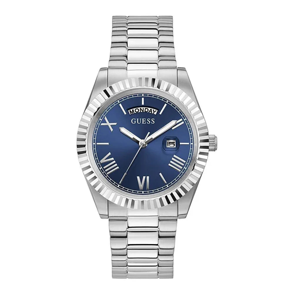 guess-herrenuhr-connoisseur-gw0265g7-blaues-zifferblatt-and-edelstahl-markenuhren-jlr-design-1 - JLR Design