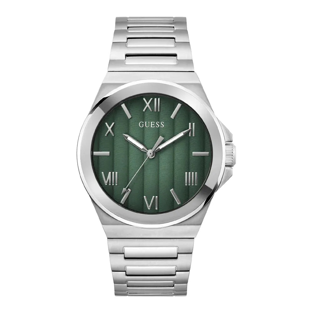 guess-herrenuhr-mit-grunem-zifferblatt-or-edelstahl-and-quarz-markenuhren-jlr-design-1 - JLR Design
