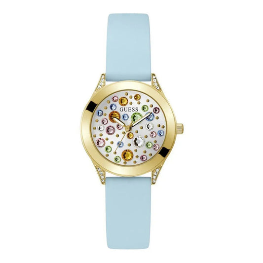 guess-mini-wonderlust-damenuhr-turkis-and-gold-markenuhren-jlr-design-1 - JLR Design