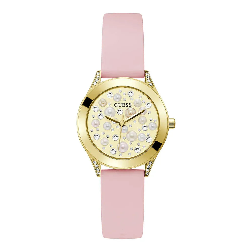 guess-pearl-damenuhr-goldfarben-and-pink-markenuhren-jlr-design-1 - JLR Design