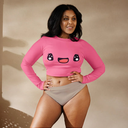 happy-kawaii-long-sleeve-crop-top-long-sleeve-crop-top-jlr-design-1 - JLR Design