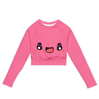 happy-kawaii-long-sleeve-crop-top-long-sleeve-crop-top-jlr-design-8 - JLR Design