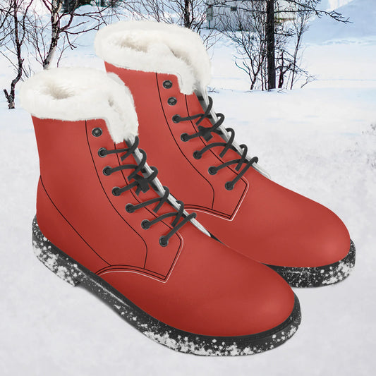 harley-davidson-red-faux-fur-leder-boots-boots-jlr-design-1 - JLR Design