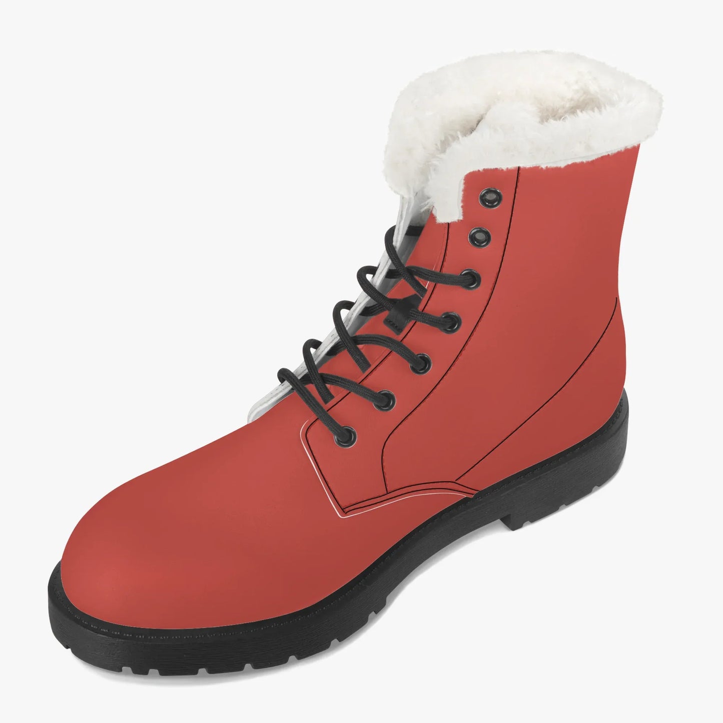 harley-davidson-red-faux-fur-leder-boots-boots-jlr-design-3 - JLR Design