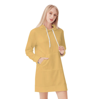 harvest-gold-damen-hoodiekleid-warmes-velvet-kapuzenkleid-aus-weichem-samt-fleece-hoodiekleid-jlr-design-1 - JLR Design