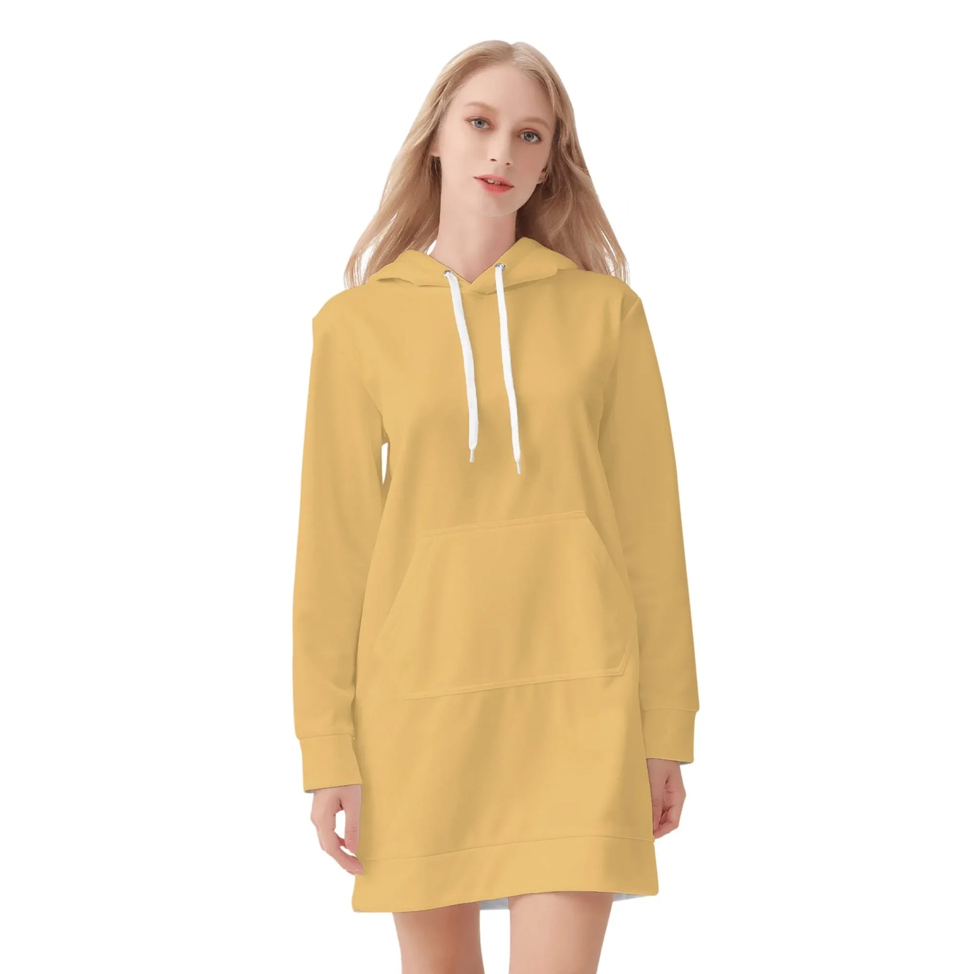 harvest-gold-damen-hoodiekleid-warmes-velvet-kapuzenkleid-aus-weichem-samt-fleece-hoodiekleid-jlr-design-3 - JLR Design