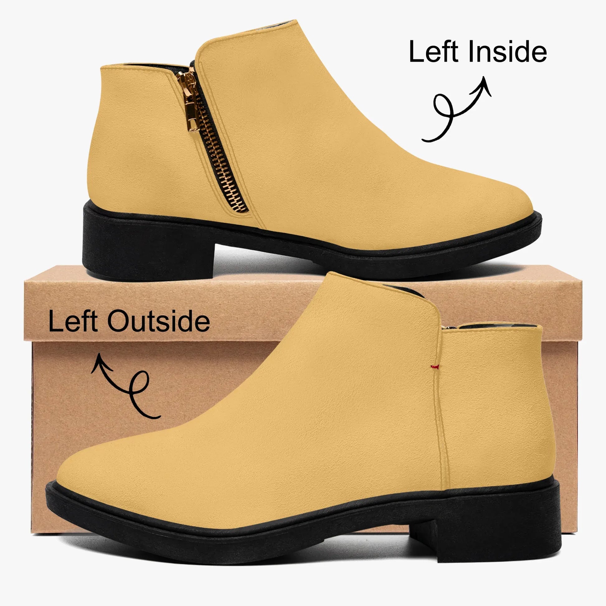 harvest-gold-elegante-reissverschluss-stiefeletten-stiefeletten-jlr-design-4 - JLR Design