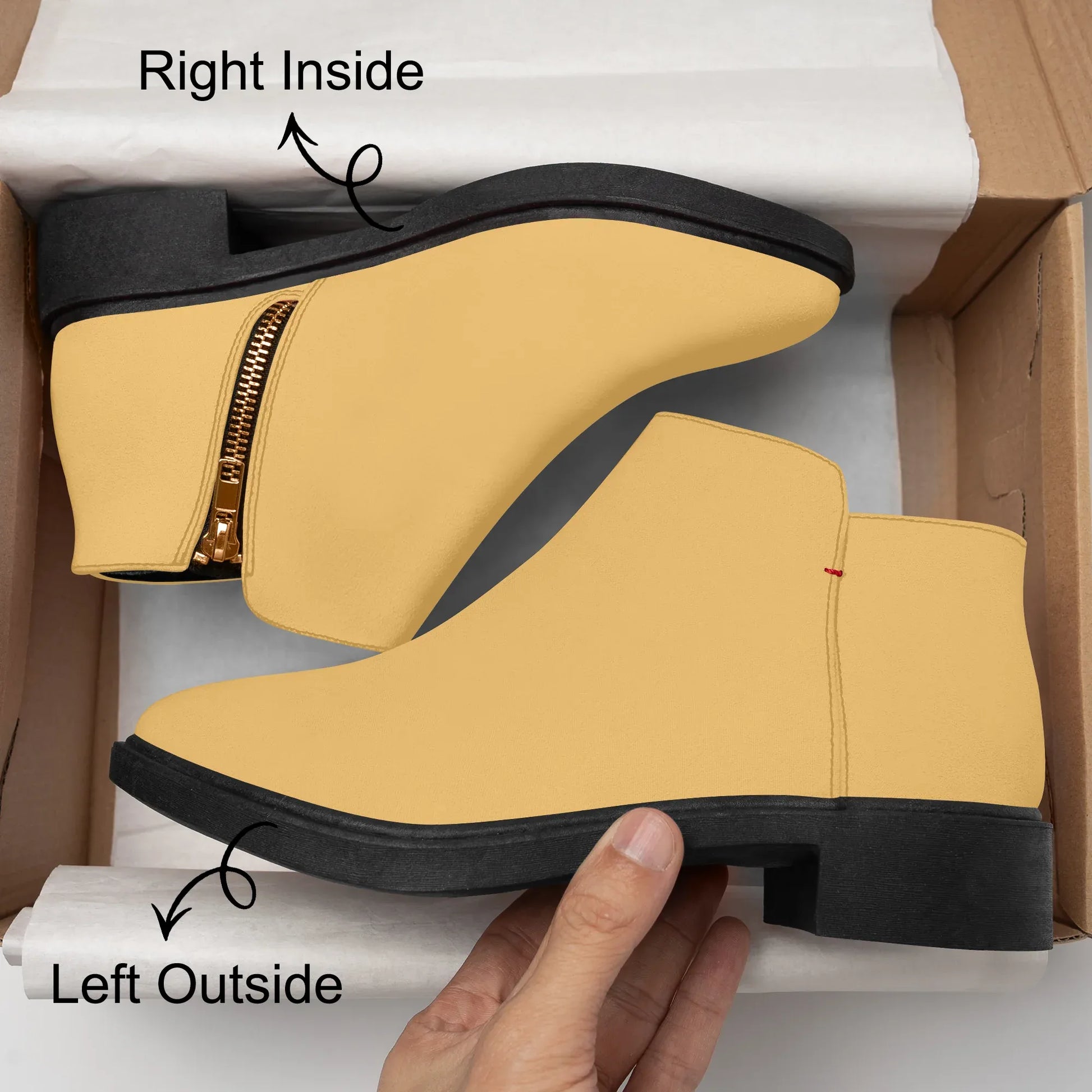 harvest-gold-elegante-reissverschluss-stiefeletten-stiefeletten-jlr-design-8 - JLR Design