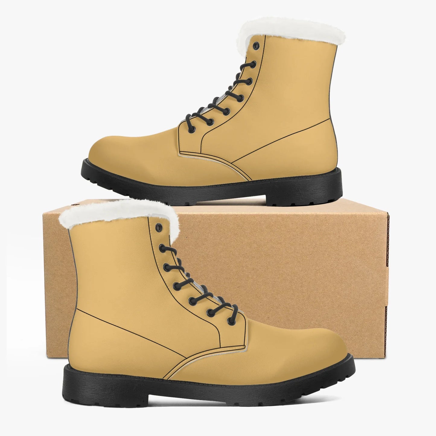 harvest-gold-faux-fur-leder-boots-boots-jlr-design-5 - JLR Design