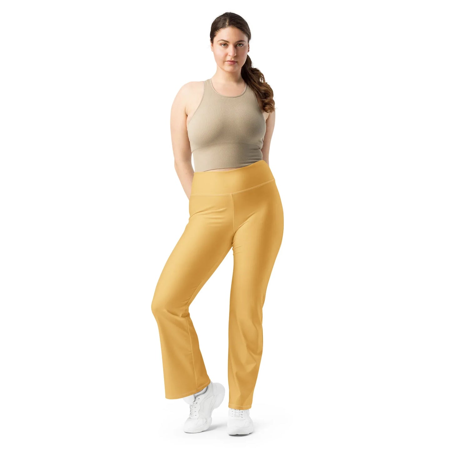 harvest-gold-high-waist-flare-leggings-flare-leggings-jlr-design-1 - JLR Design