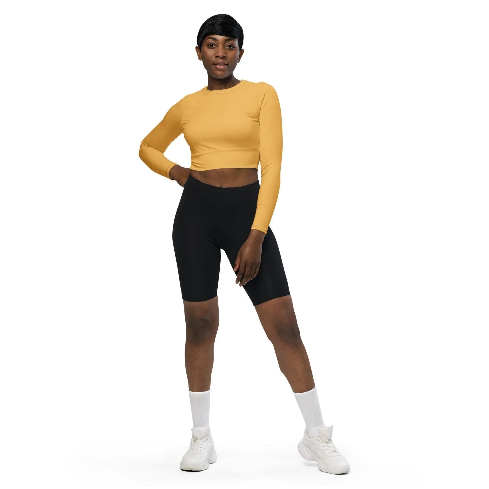 harvest-gold-long-sleeve-damen-crop-top-long-sleeve-crop-top-jlr-design-1 - JLR Design