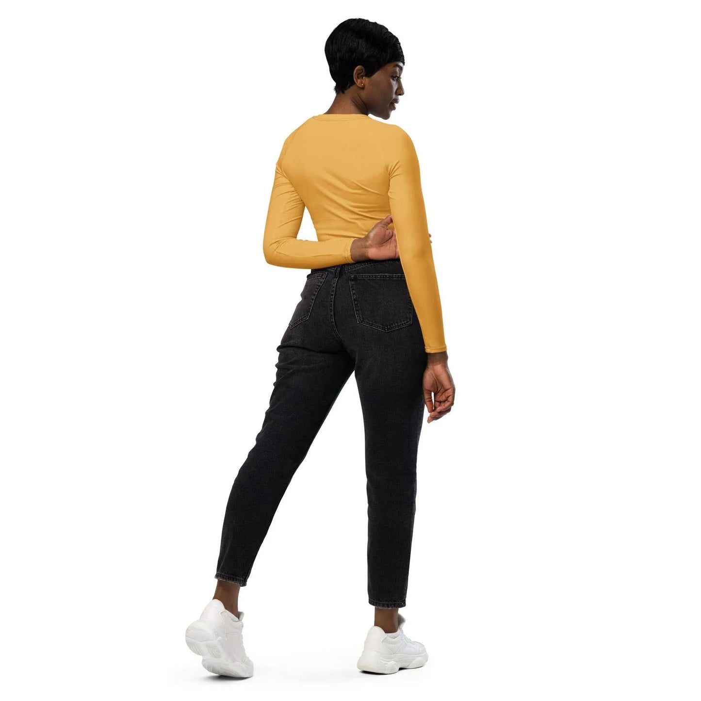 harvest-gold-long-sleeve-damen-crop-top-long-sleeve-crop-top-jlr-design-4 - JLR Design