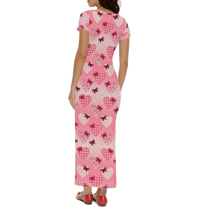 hearts-short-sleeve-long-dress-long-dress-jlr-design-2 - JLR Design
