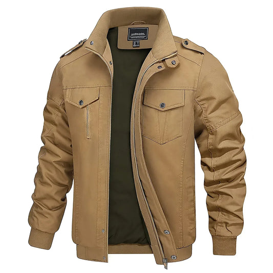 herren-bomberjacke-aus-baumwolle-leichte-ubergangsjacke-im-safari-stil-mit-cargo-taschen-bomberjacke-jlr-design-1 - JLR Design