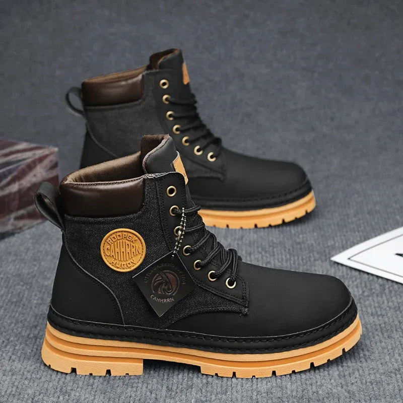 herren-stiefel-aus-echtleder-robuste-chelsea-boots-mit-schnurung-and-rutschfester-gummisohle-stiefel-jlr-design-2 - JLR Design