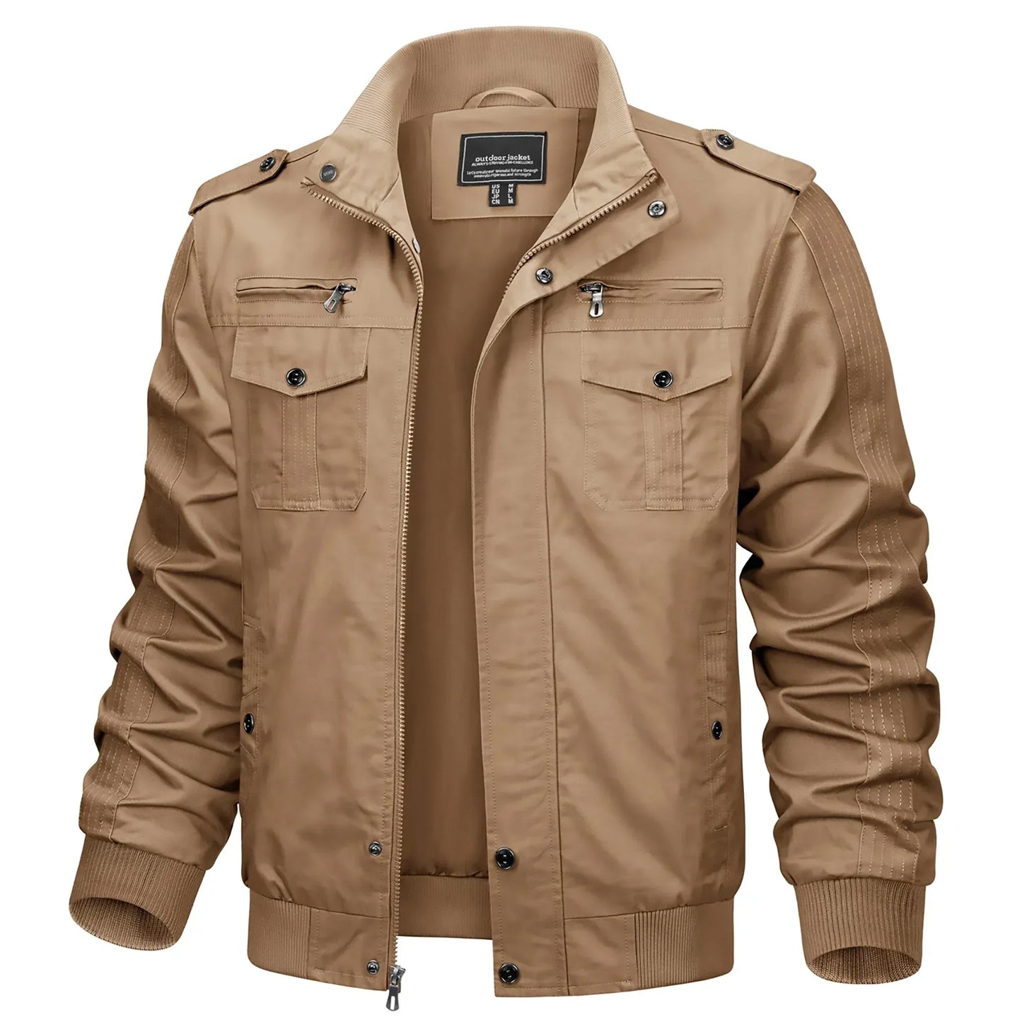 herren-vintage-bomberjacke-mit-stehkragen-stylische-ubergangsjacke-mit-7-taschen-bomberjacke-jlr-design-1 - JLR Design