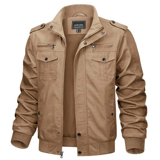 herren-vintage-bomberjacke-mit-stehkragen-stylische-ubergangsjacke-mit-7-taschen-bomberjacke-jlr-design-1 - JLR Design