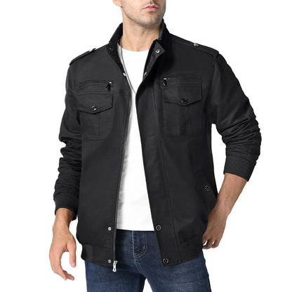 herren-vintage-bomberjacke-mit-stehkragen-stylische-ubergangsjacke-mit-7-taschen-bomberjacke-jlr-design-22 - JLR Design