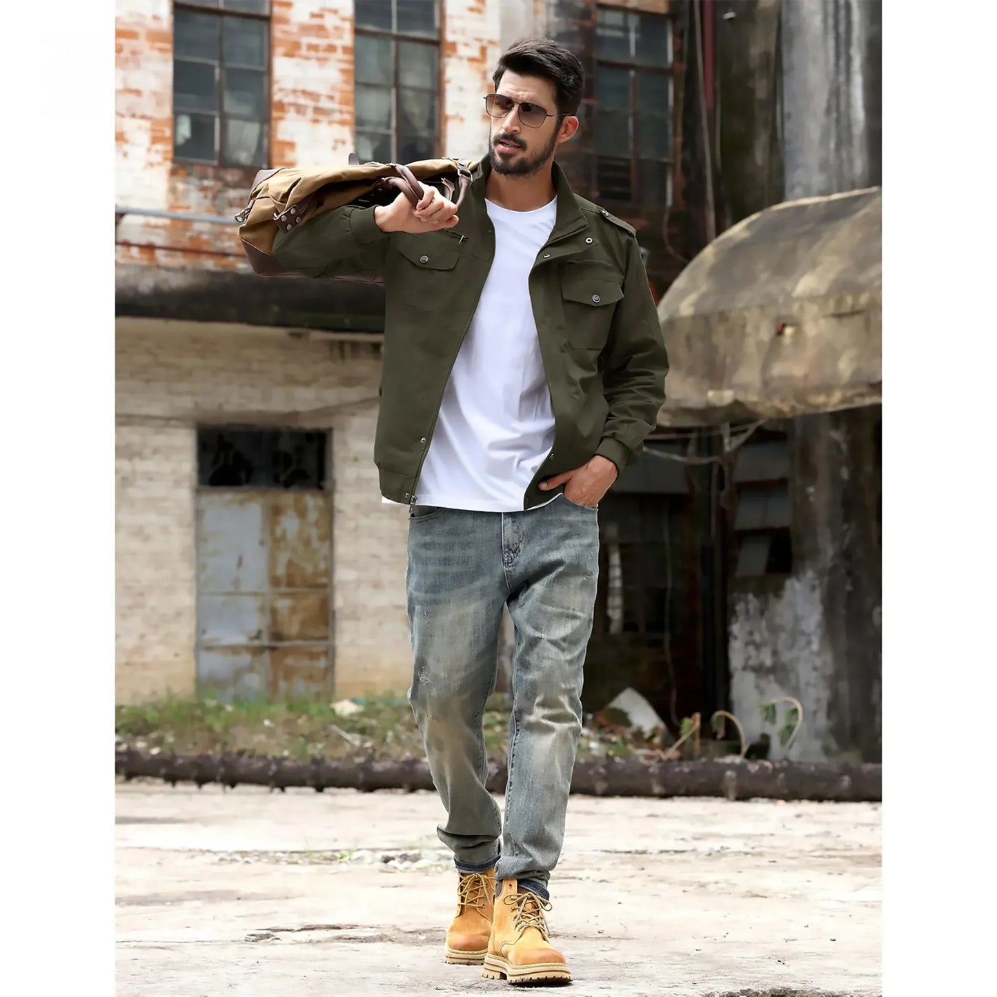 herren-vintage-bomberjacke-mit-stehkragen-stylische-ubergangsjacke-mit-7-taschen-bomberjacke-jlr-design-3 - JLR Design