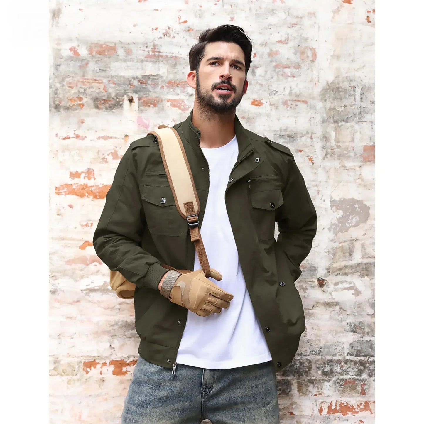 herren-vintage-bomberjacke-mit-stehkragen-stylische-ubergangsjacke-mit-7-taschen-bomberjacke-jlr-design-4 - JLR Design