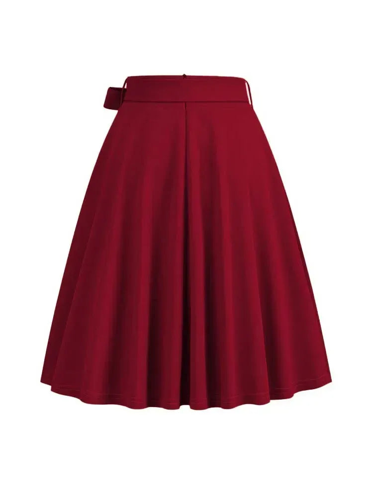 high-waist-bikini-skirt-or-eleganter-midi-rock-in-a-linie-mit-schleife-or-weicher-strickstoff-and-figurformende-passform-midi-rock-jlr-design-13 - JLR Design