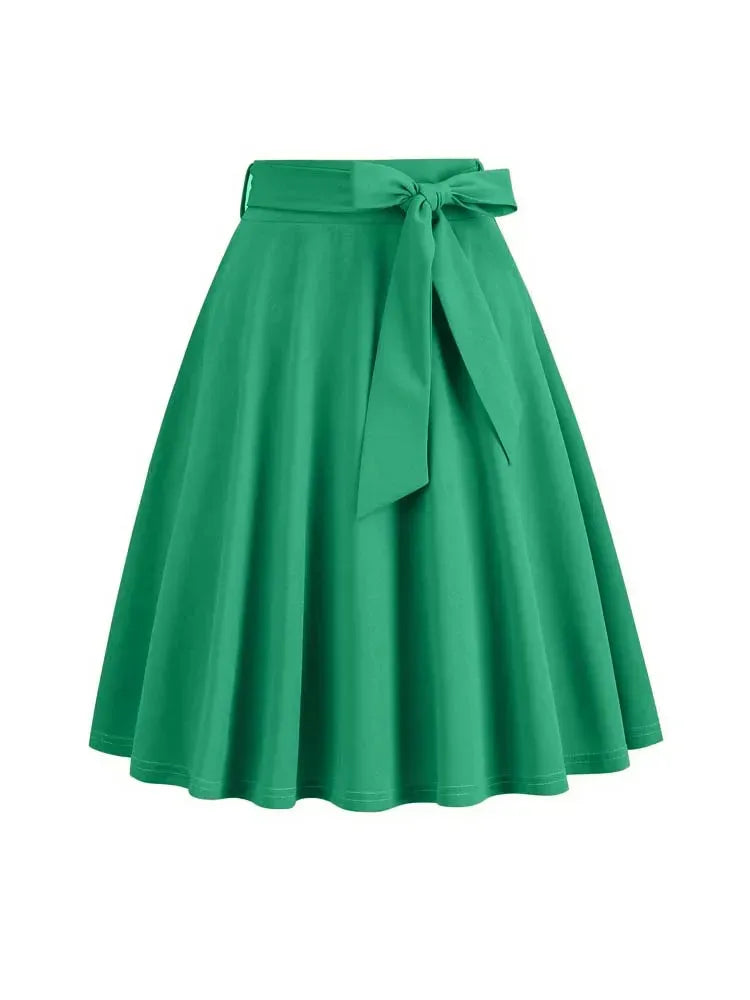 high-waist-bikini-skirt-or-eleganter-midi-rock-in-a-linie-mit-schleife-or-weicher-strickstoff-and-figurformende-passform-midi-rock-jlr-design-6 - JLR Design