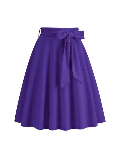 high-waist-bikini-skirt-or-eleganter-midi-rock-in-a-linie-mit-schleife-or-weicher-strickstoff-and-figurformende-passform-midi-rock-jlr-design-7 - JLR Design
