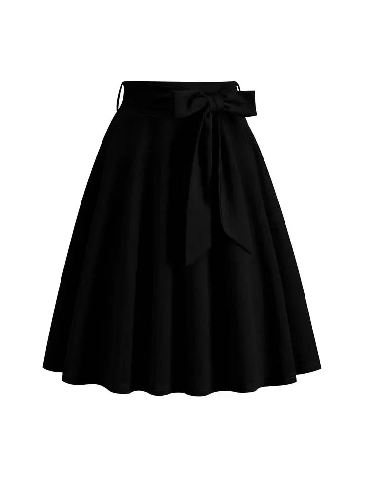 high-waist-bikini-skirt-or-eleganter-midi-rock-in-a-linie-mit-schleife-or-weicher-strickstoff-and-figurformende-passform-midi-rock-jlr-design-8 - JLR Design