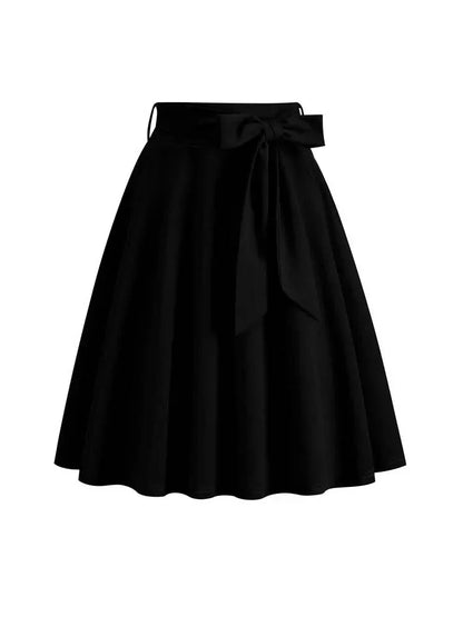 high-waist-bikini-skirt-or-eleganter-midi-rock-in-a-linie-mit-schleife-or-weicher-strickstoff-and-figurformende-passform-midi-rock-jlr-design-8 - JLR Design
