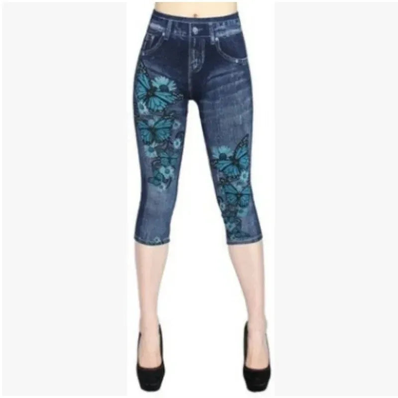 high-waist-denim-style-capri-leggings-capri-leggings-jlr-design-4 - JLR Design