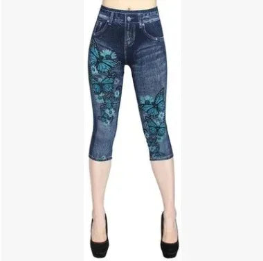 high-waist-denim-style-capri-leggings-capri-leggings-jlr-design-6 - JLR Design