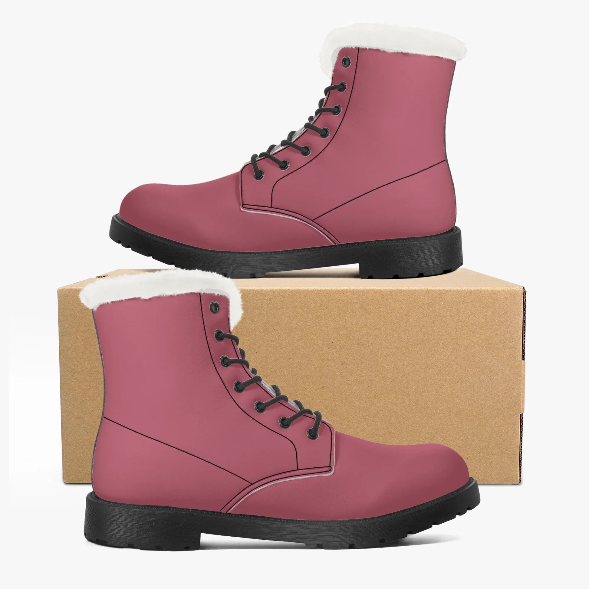 hippie-pink-faux-fur-leder-boots-boots-jlr-design-5 - JLR Design