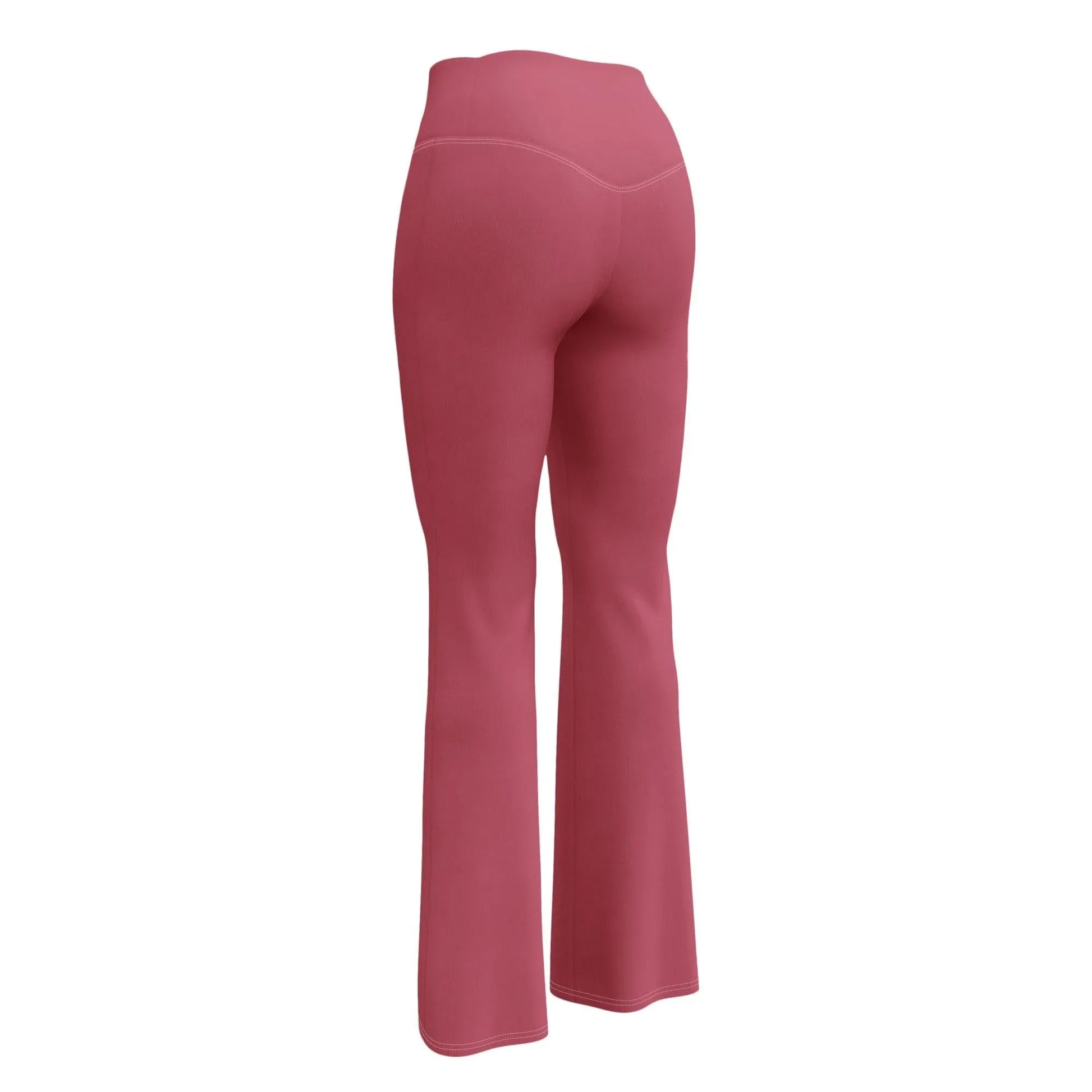 hippie-pink-high-waist-flare-leggings-flare-leggings-jlr-design-12 - JLR Design