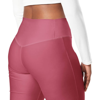 hippie-pink-high-waist-flare-leggings-flare-leggings-jlr-design-6 - JLR Design