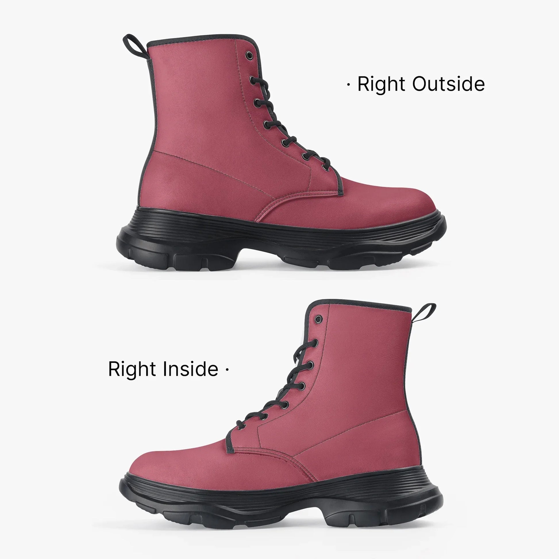 hippie-pink-leather-chunky-boots-boots-jlr-design-4 - JLR Design