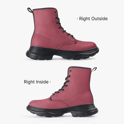 hippie-pink-leather-chunky-boots-boots-jlr-design-4 - JLR Design