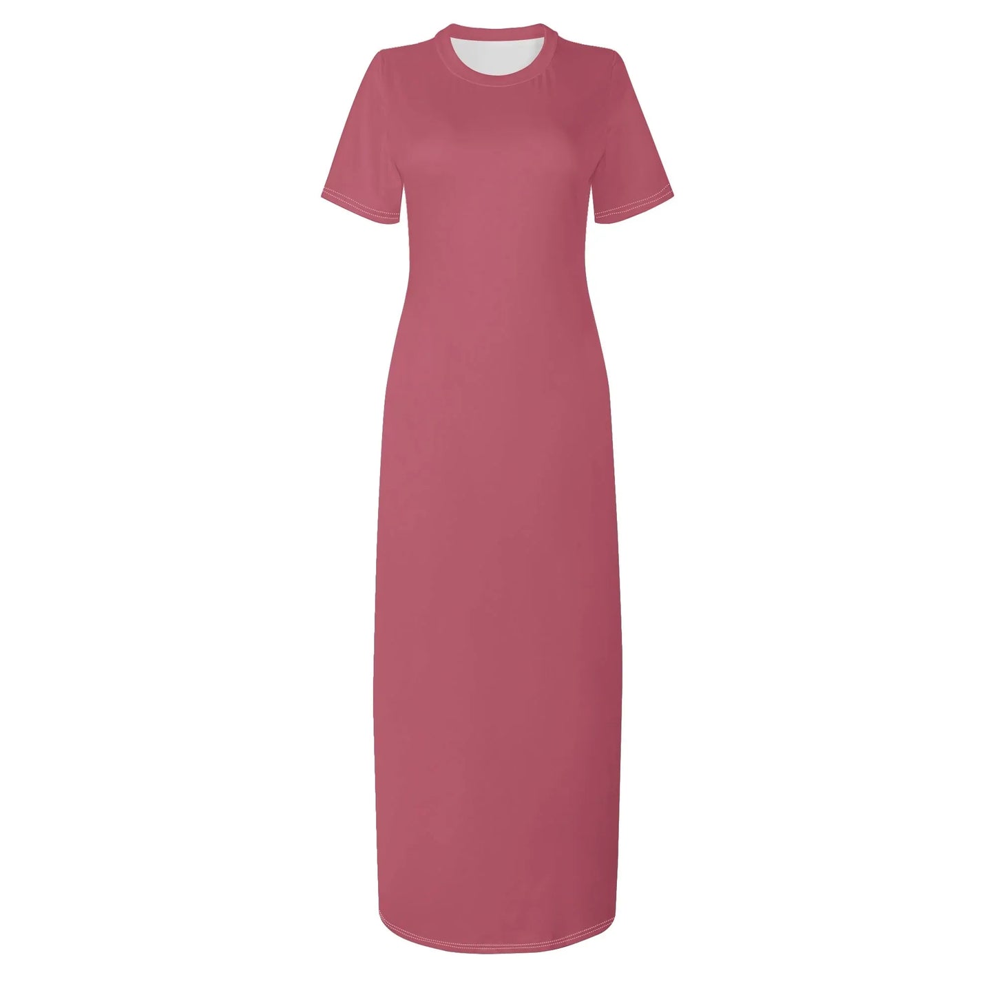 hippie-pink-short-sleeve-long-dress-long-dress-jlr-design-3 - JLR Design