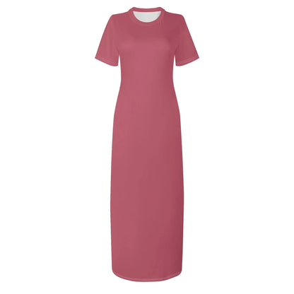 hippie-pink-short-sleeve-long-dress-long-dress-jlr-design-3 - JLR Design