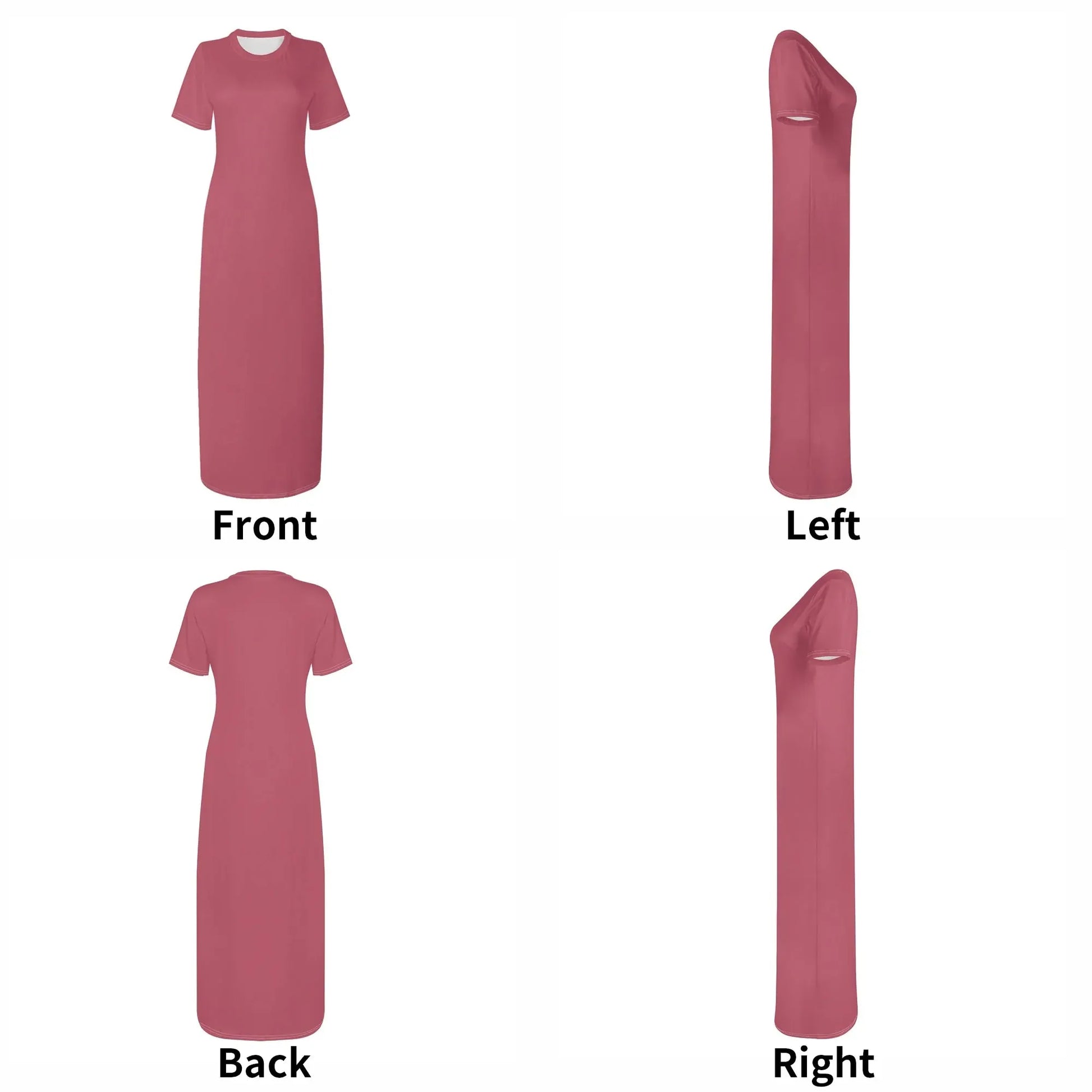 hippie-pink-short-sleeve-long-dress-long-dress-jlr-design-7 - JLR Design