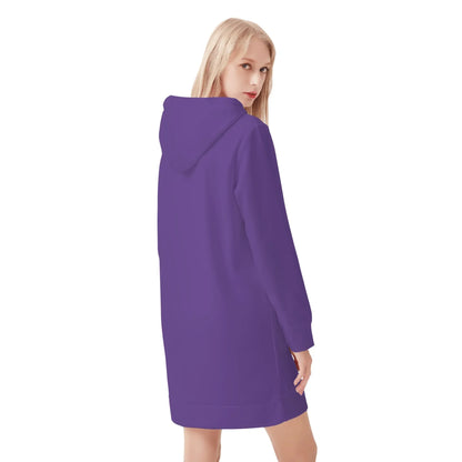 indigo-damen-hoodiekleid-warmes-velvet-kapuzenkleid-aus-weichem-samt-fleece-hoodiekleid-jlr-design-2 - JLR Design