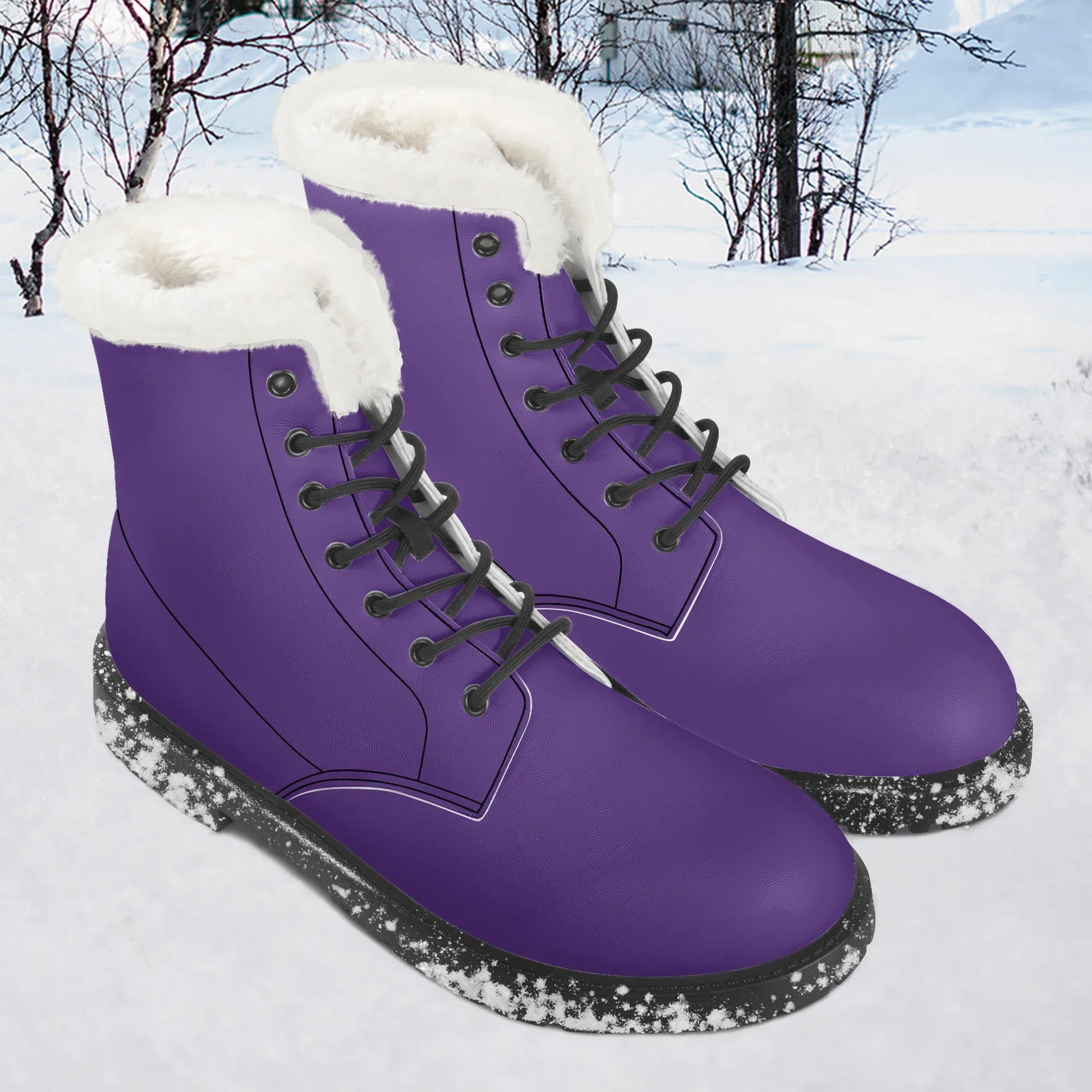 indigo-faux-fur-leder-boots-boots-jlr-design-1 - JLR Design