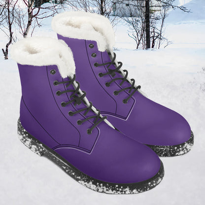 indigo-faux-fur-leder-boots-boots-jlr-design-1 - JLR Design