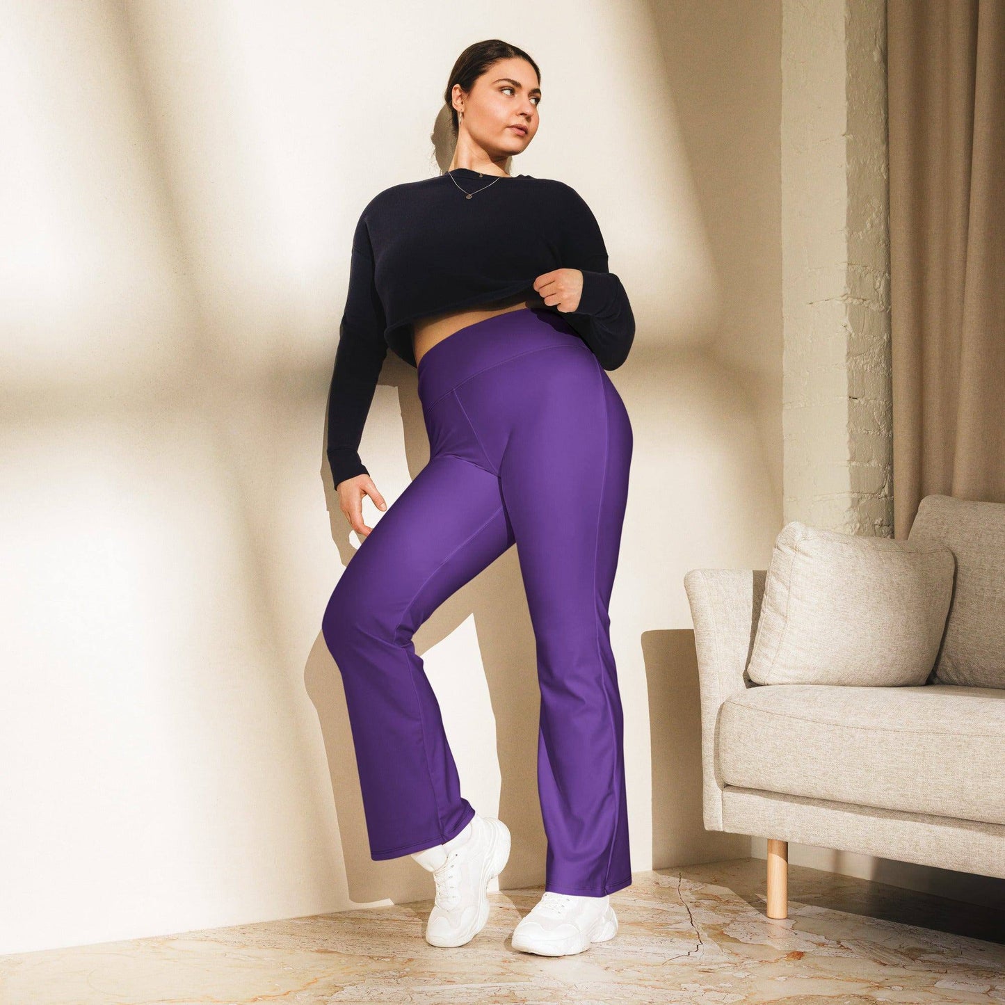 indigo-high-waist-flare-leggings-flare-leggings-jlr-design-3 - JLR Design