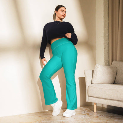 iris-blue-high-waist-flare-leggings-flare-leggings-jlr-design-3 - JLR Design