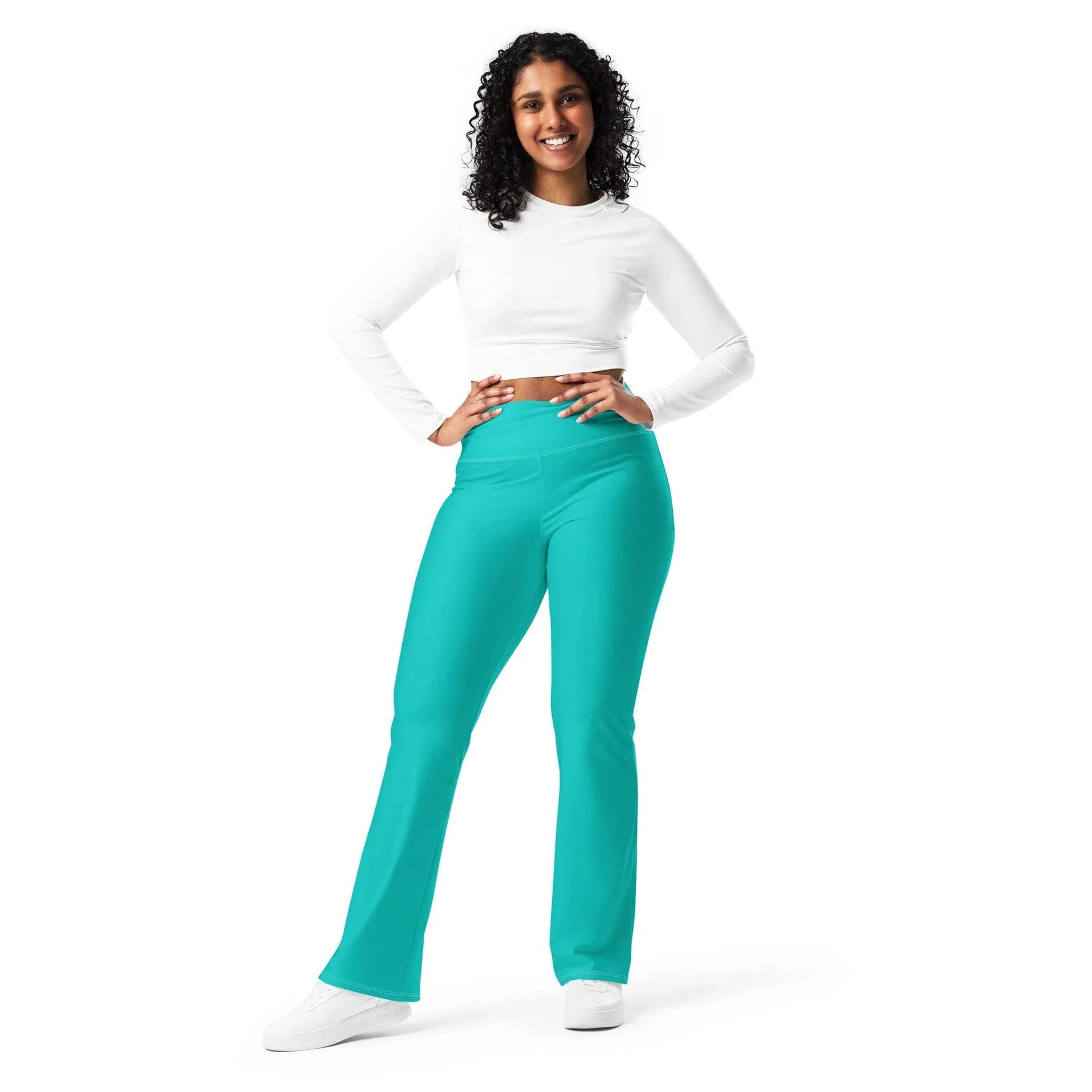 iris-blue-high-waist-flare-leggings-flare-leggings-jlr-design-8 - JLR Design
