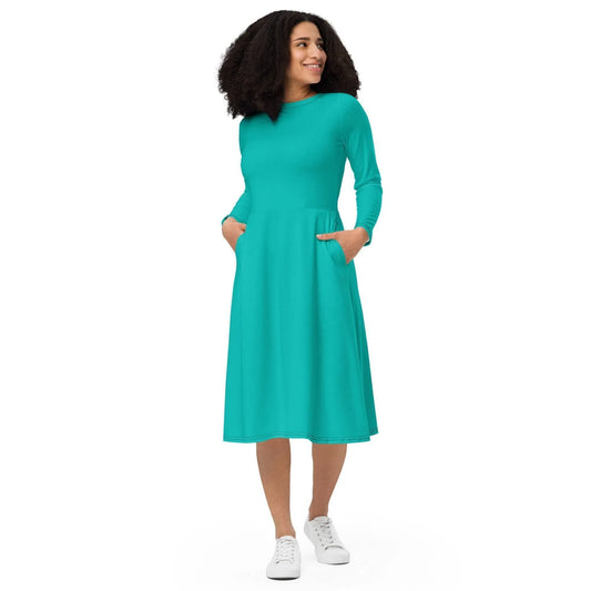 iris-blue-langarmliges-midikleid-midikleid-jlr-design-1 - JLR Design